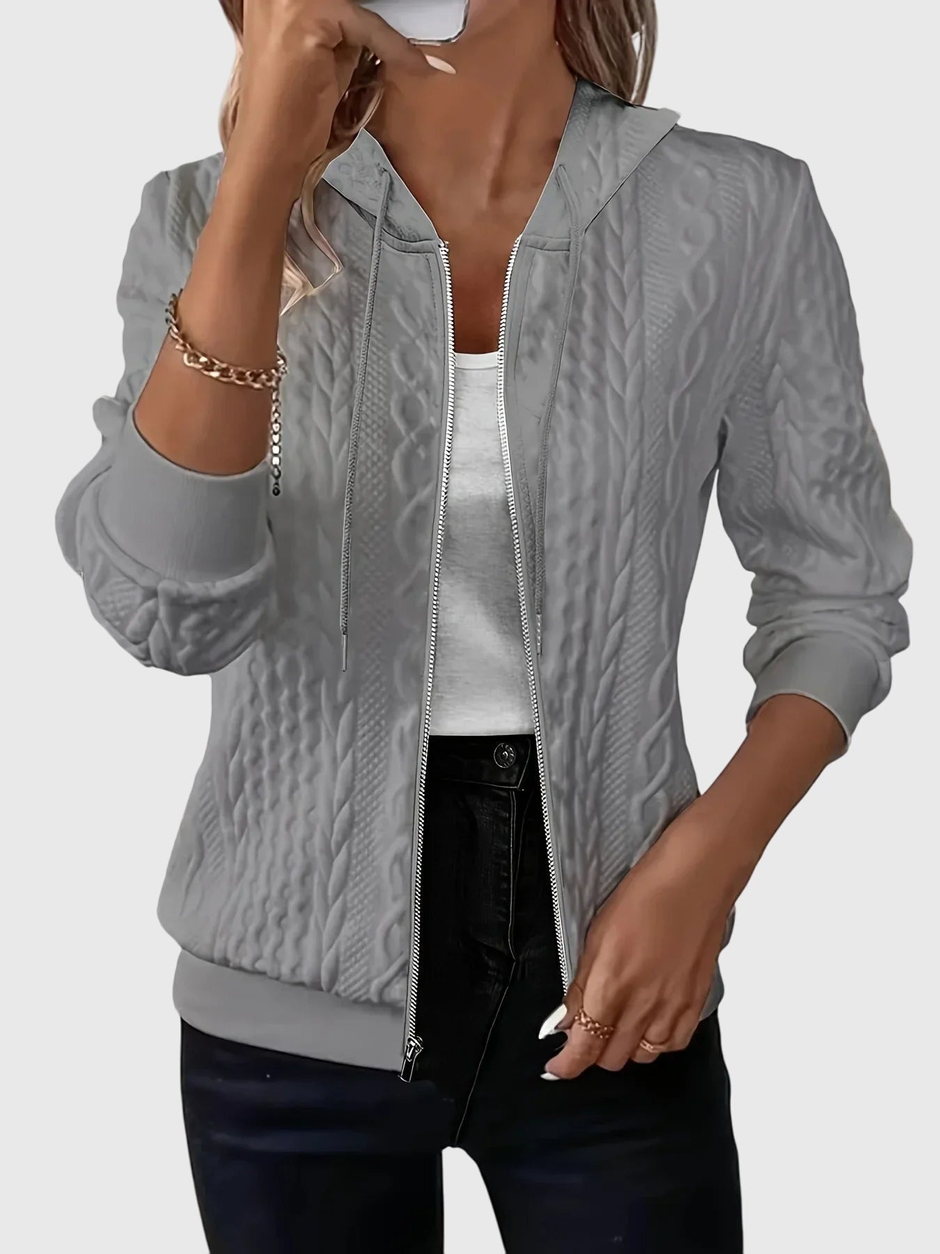 Lena™ - Mikina s kapucňou a zipsom