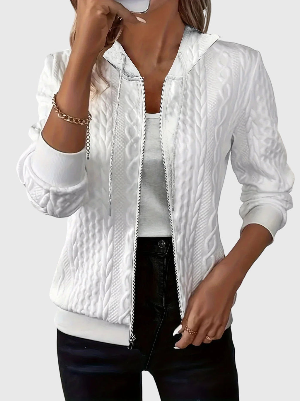 Lena™ - Mikina s kapucňou a zipsom