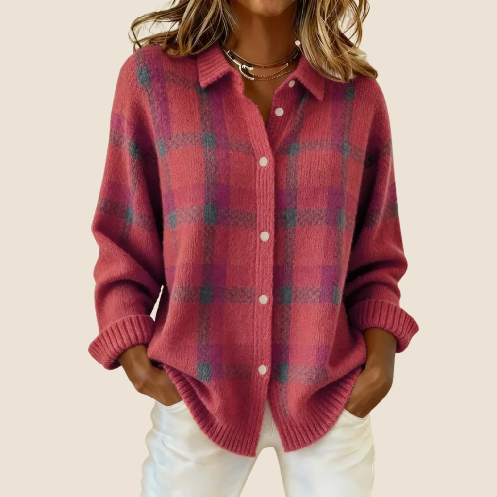 Anne Soft Retro Check Knit | Hrejivý, milý a lichotivý ku každému outfitu