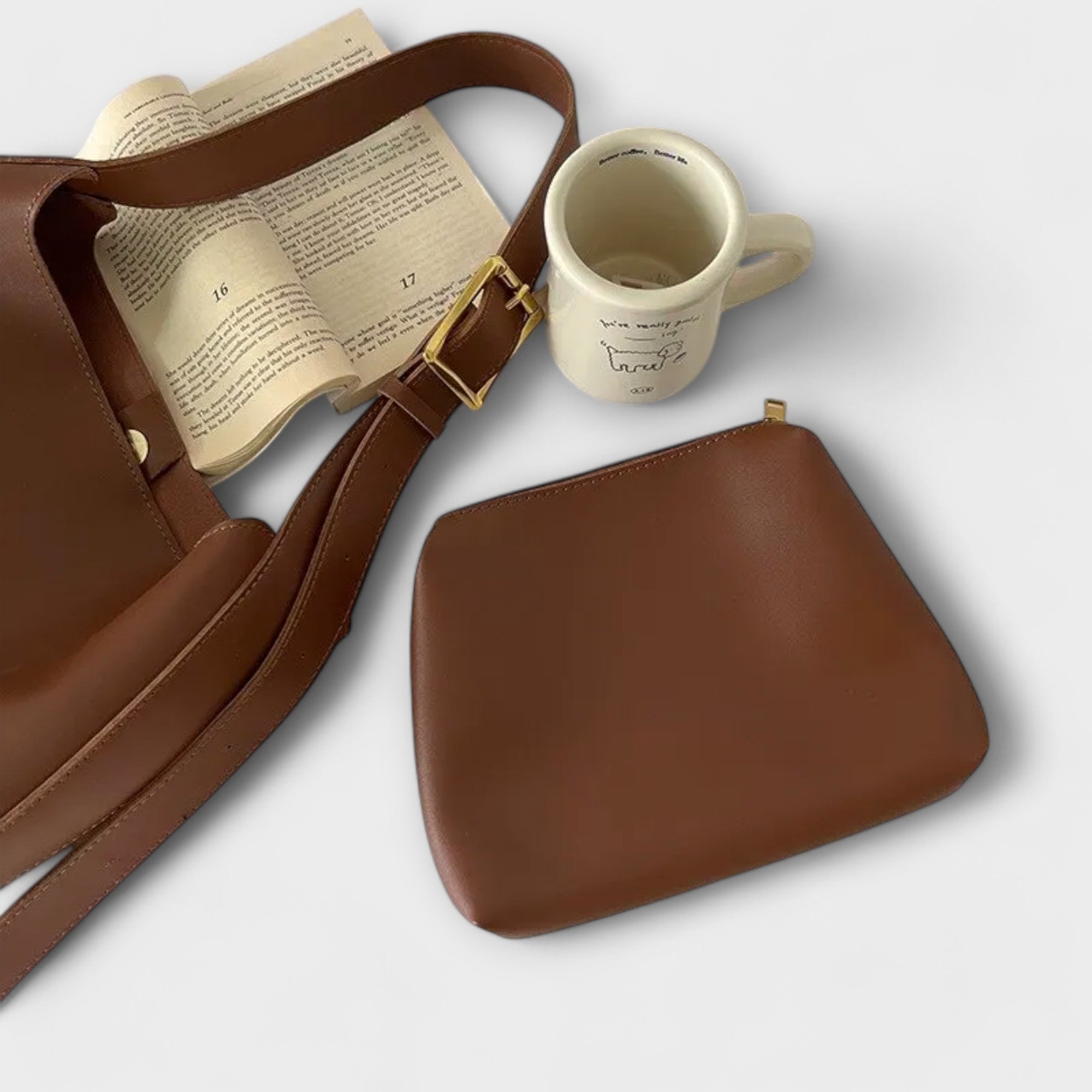 Monika ｜ Elegantná kožená taška cez rameno