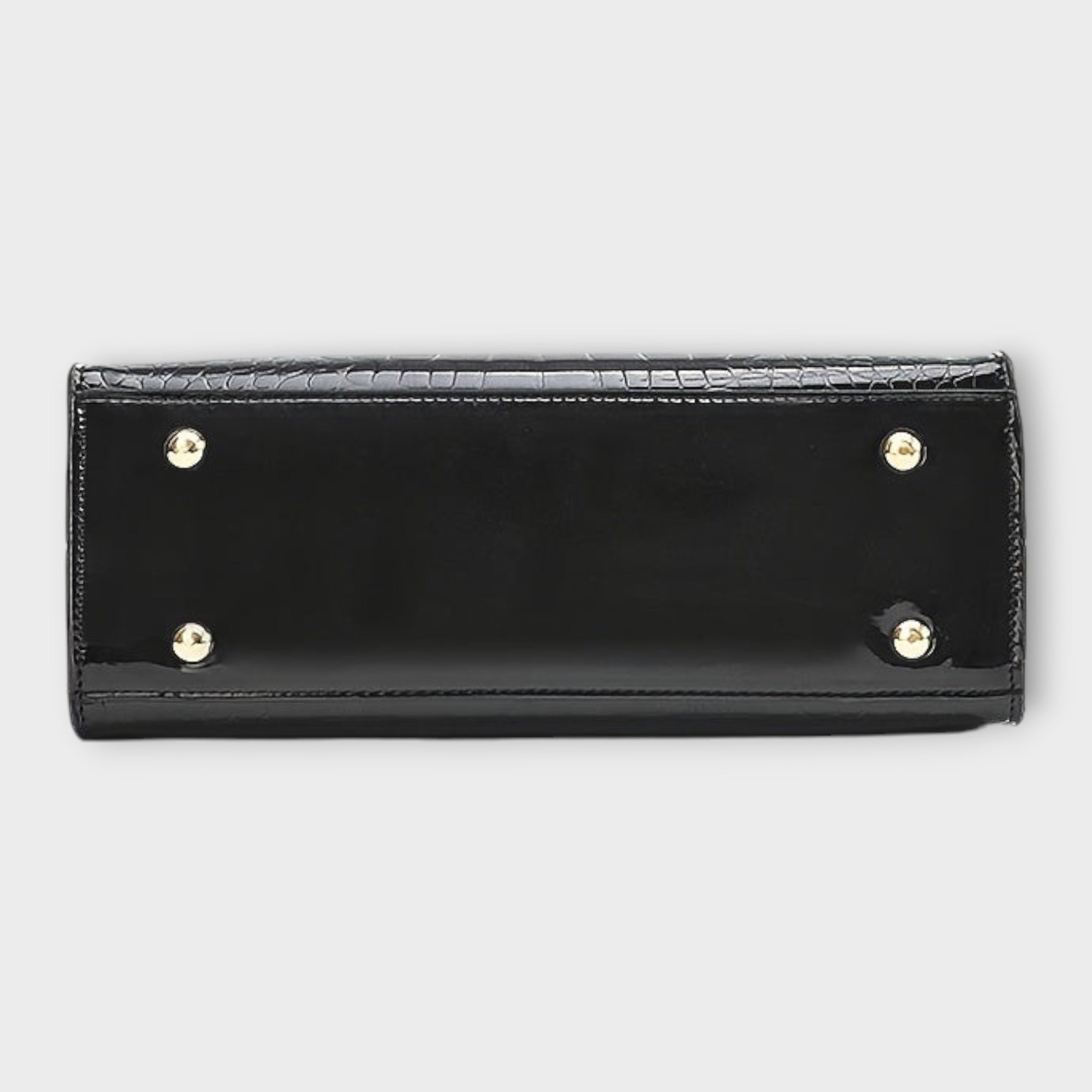 Monika ｜Lesklá kabelka s krokodílim vzorom