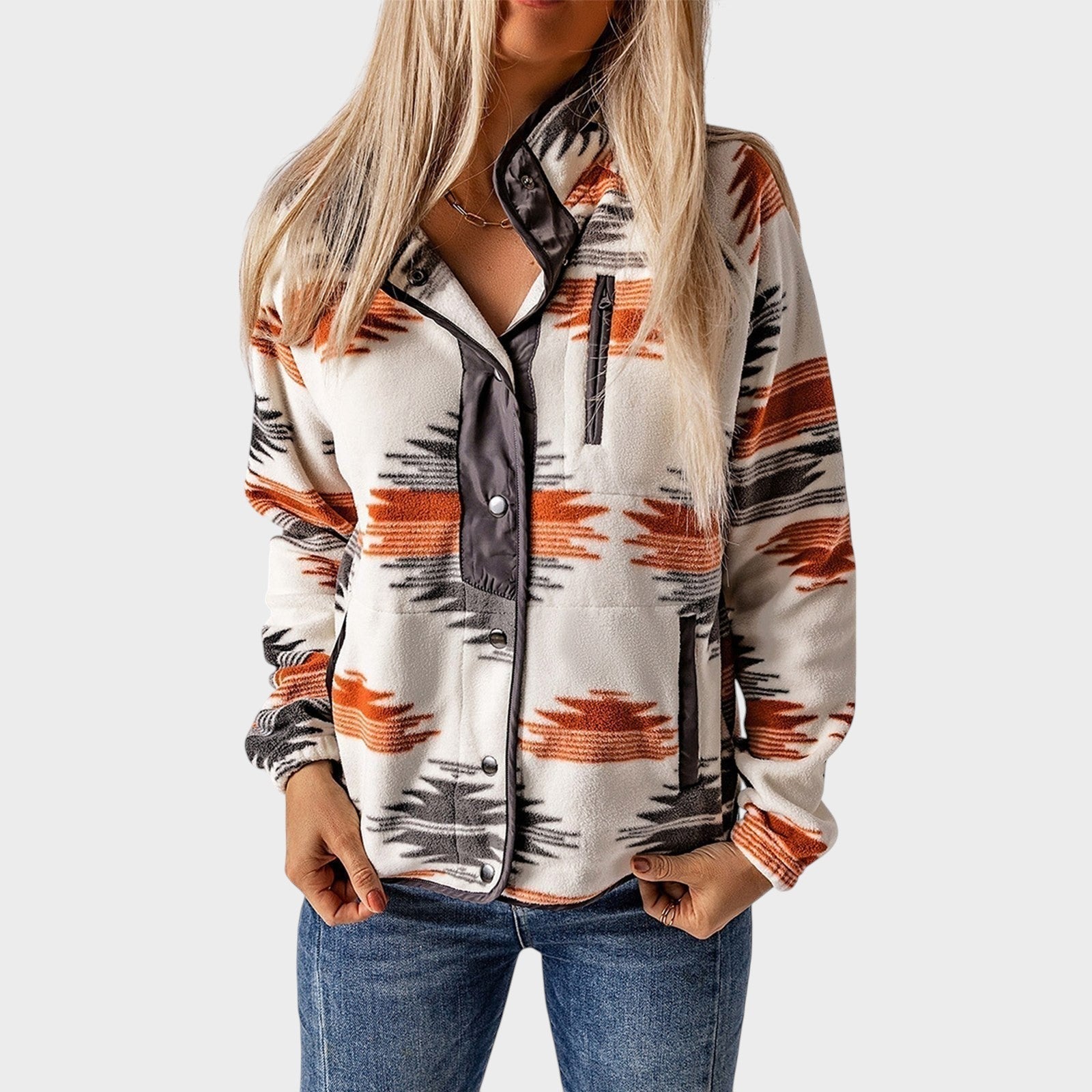 Bronislava ｜POHODLNÁ BUNDA S GOMBÍKMI