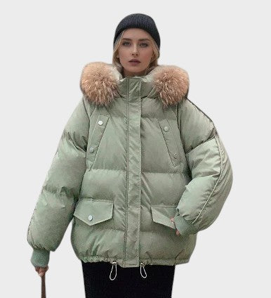 Božena ｜ ŠTÝLOVÁ PREŠÍVANÁ BUNDA S KOŽUŠINOVÝM LEMOM